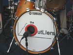 Outliers Drum Logo at the Riverhead Blues Festival